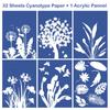 32 Stück Sonnenlicht-Druckpapier Cyan-Papier-Set A5 Solar-Zeichenpapier Empfindliches Sonnenlicht-Druckpapier Natürliches Druckpapier für