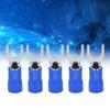 50pcs Fork Connectors Insulated Spade U-Type Wire Connector 12-10AWG Cable Crimp SV5.5-6 Blue with a Maximum Current of 48A for Power Control Systems