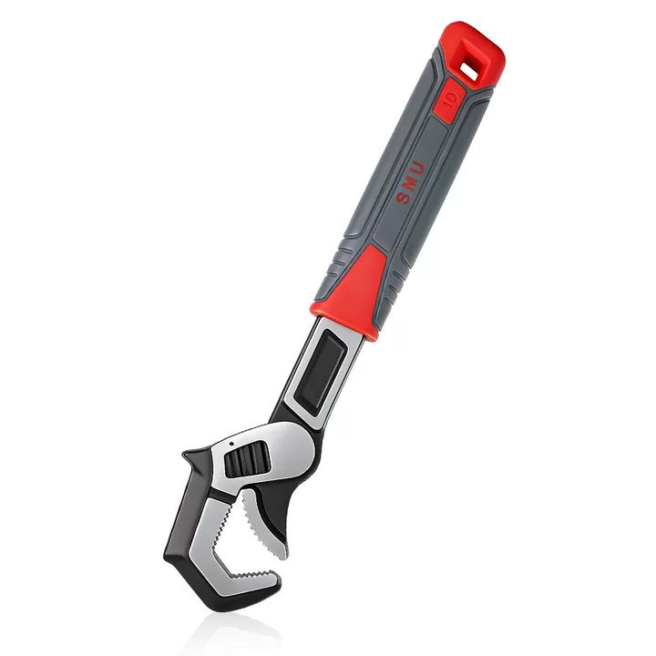 Adjustable Pipe Wrench Set Self-Tightening Jaw Multifunctional Spanner for Plumbing Automotive Home Repair with Storage Bag