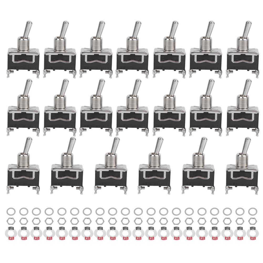 

20pcs BERM LED Light Rocker Toggle Switch On‑Off 2 Gears 2Pin 15A 250VAC BEM1021