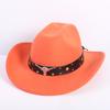 Popular European and American fashion OL style one-word cowboy hat men's and women's high-end top hat jazz hat felt hat