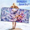 Angewomon Print Beach Towel, Large Soft Quick Dry Towel for Beach Camping Swimming