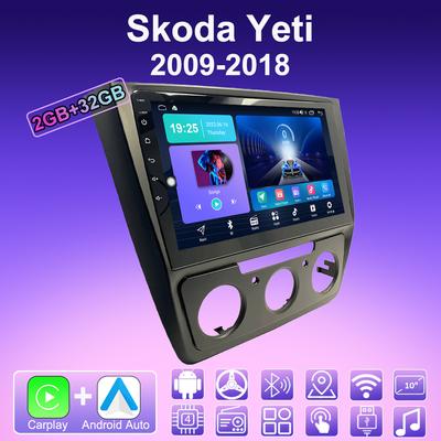 2 DIN Android Carplay Autoradio für Skoda Yeti 2009-2018 Multimedia-Player Head Unit Stereo GPS Navigation BT WIFI 2 + 32GB