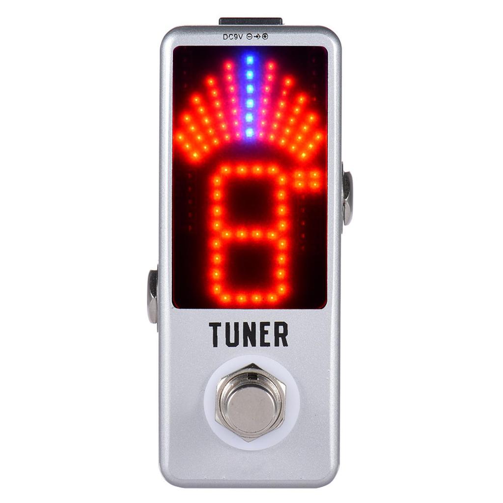Mini Chromatic Tuner Pedal Effect LED Display True Bypass for Guitar Bass