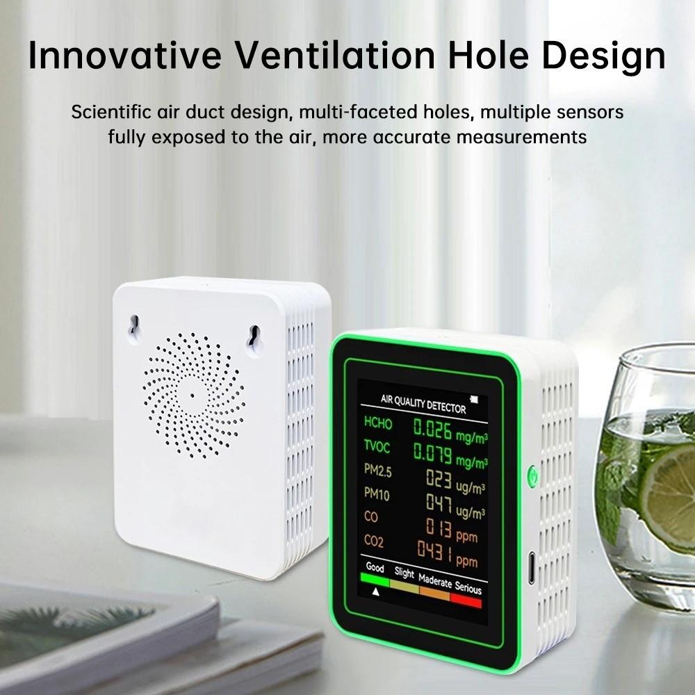 Automatic Display Air Quality Monitor Intelligent TVOC CO2 Sensor Carbon Dioxide Detector  Garage