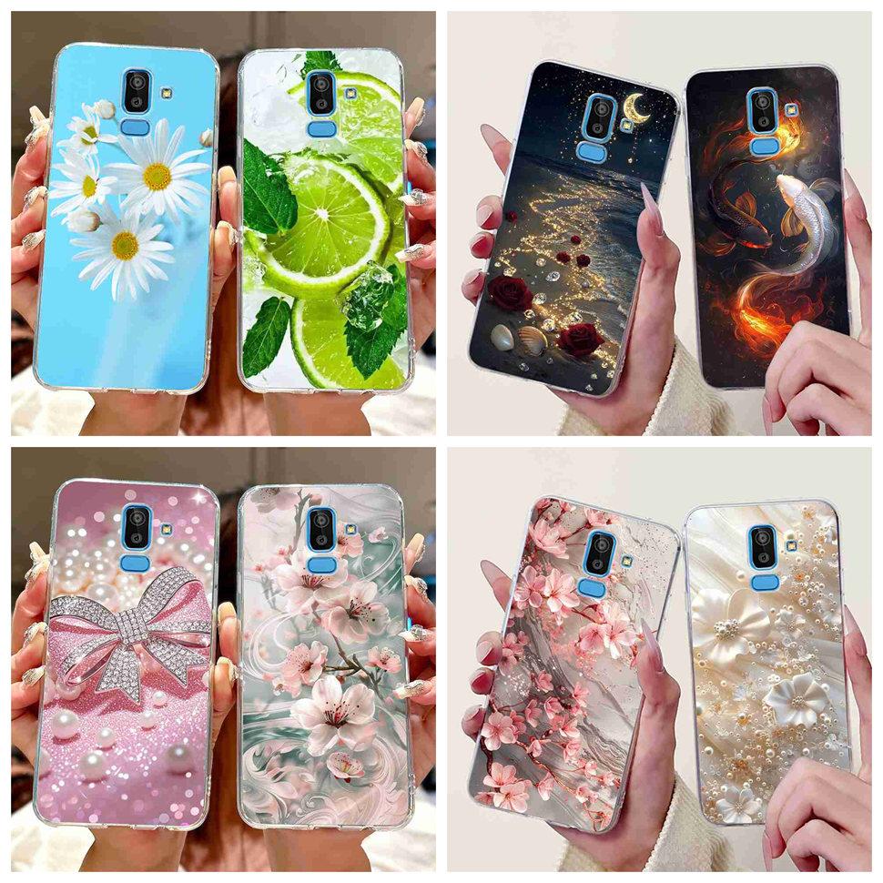 For Samsung Galaxy J8 2018 6.0" Case Summer Fresh Lemon Daisy Soft Silicone TPU Cover For Samsung J8 J8 2018 Protective Shell