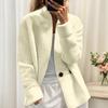 Women's Fall/Winter 2025 Lapel Double-Breasted Knitted Cardigan Sweater Coat