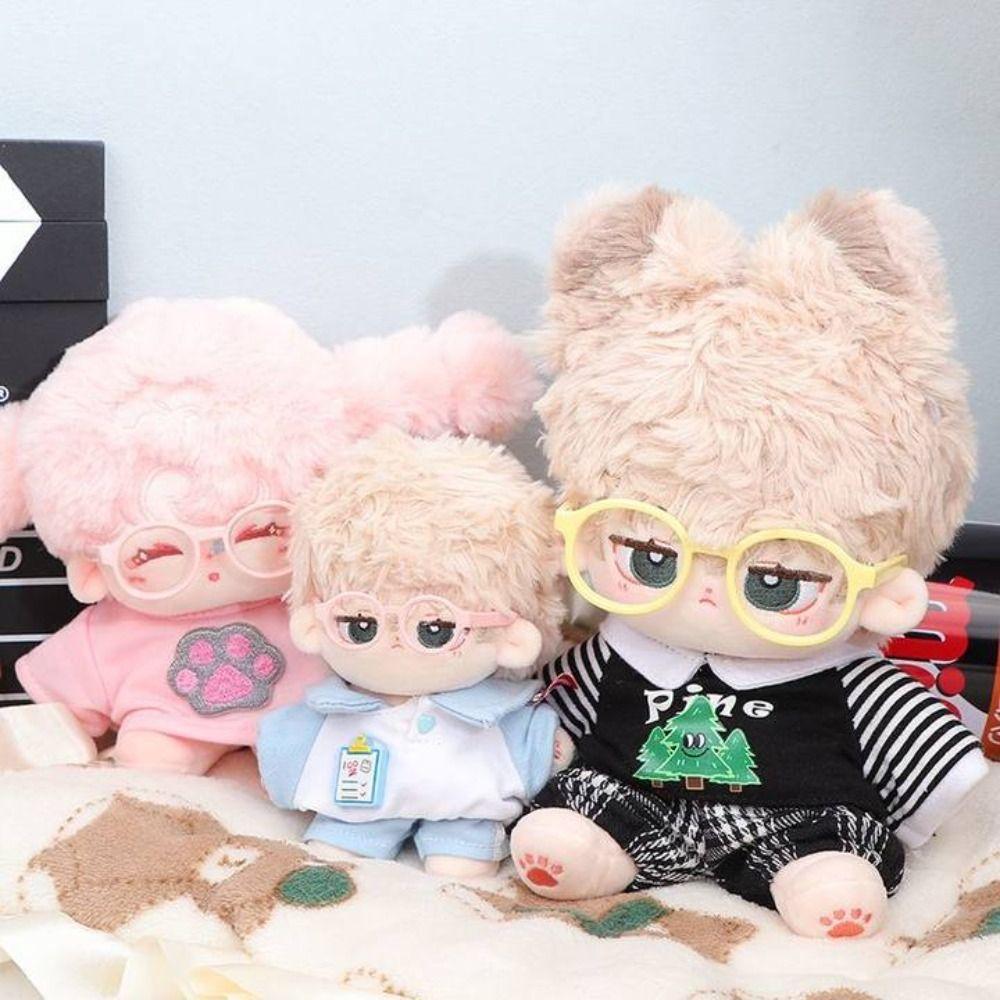 Plastic Round Transparent Glasses Doll Accessory Doll Mini Glasses Doll Round Glasses  Children Toy