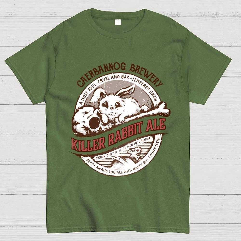 Killer Rabbit Ale Unisex 100% Cotton Summer Casual Cool Loose T-Shirt