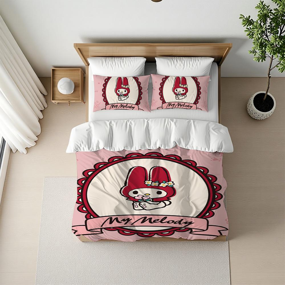 

MY M-MELODY Duvet Cover Set Home Style Bedding Soft Laundry Cotton Bed 3 Piece Set Student Dormitory Gift 135x200cm