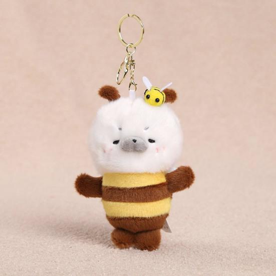 Cute Dress Up Seal Plush Keychain, Small Stuffed Animal Otter Pendant for Bag Backpack Purse, Kawaii Key Ring Charm, Gift for Girls Women