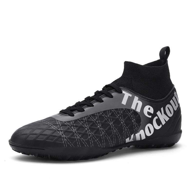 505 Football Shoes Children Boys Girls Teenagers With A High Top Flying Weave HG Long Nails FG Broken TF Flat Leather Surface Suitable Sports