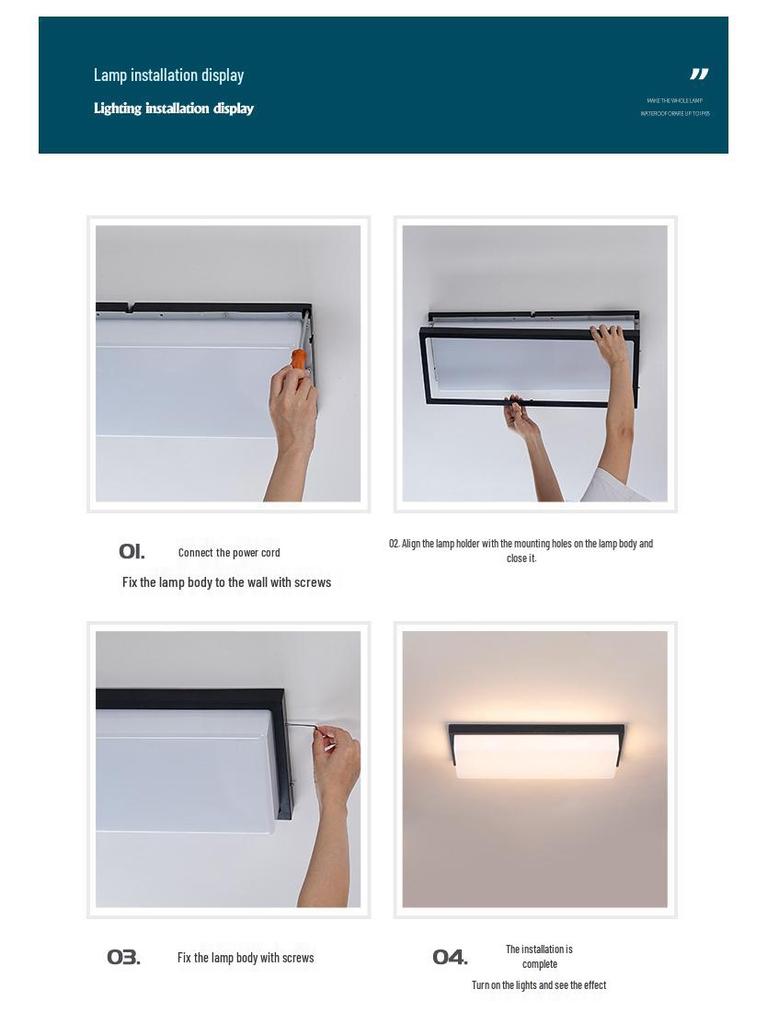 Super Bright Insect-Proof Outdoor Ceiling Light for Greenhouse, Balcony, Corridor, Eaves, Gazebo, Terrace, Foyer