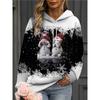 Womens Oversized Hooded Sweatshirt With 3D Print Soft Cotton Blend Long Sleeve Pullover Casual Wear