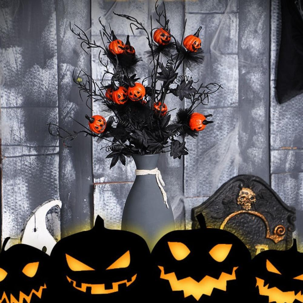 New Scary Maple Pumpkin Branches Halloween Creative Halloween Decor Funny Home Room Decor Fake Plants