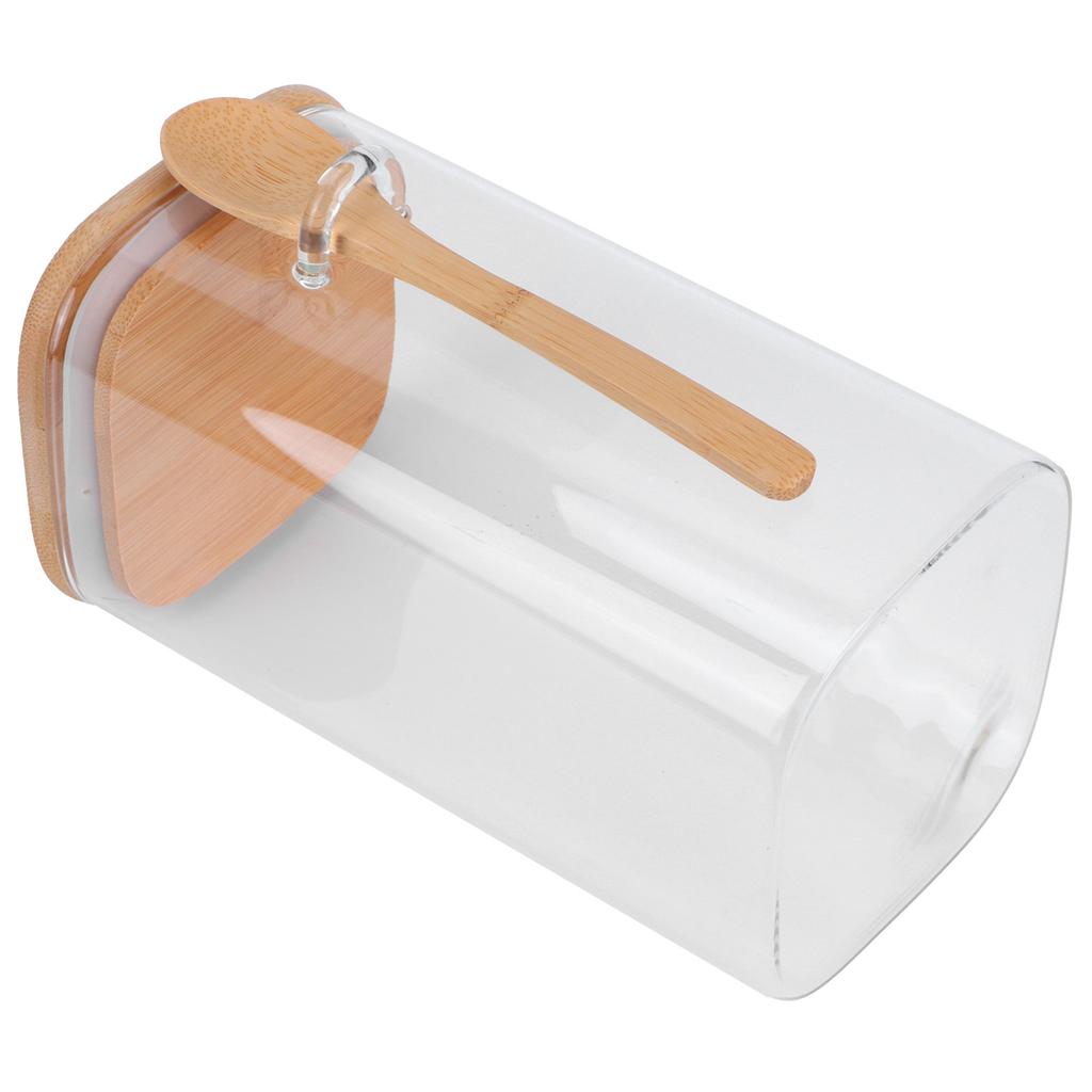 Quadratisches Vorratsglas mit Löffel Versiegelnder Gewürzbehälter Kaffeebohnenflasche für Küche 1200 ml