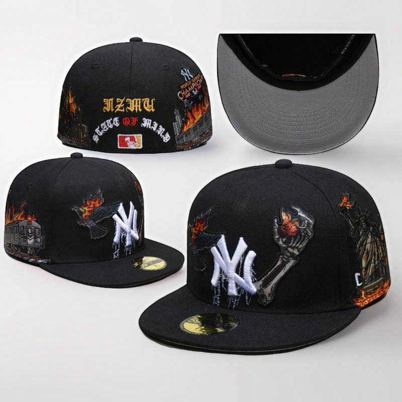 MLB New York Yankees AAA Baseballová čepice Plochý kšilt Liberty Lebka Vyšívaná Nastavitelná Sluneční kšiltovka