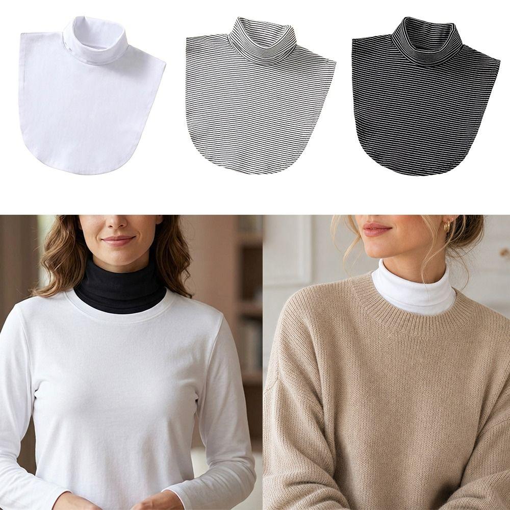 Elastic Neck Protection Scarf High Neck Knitted High Neck Collar Versatile Turtleneck Collar