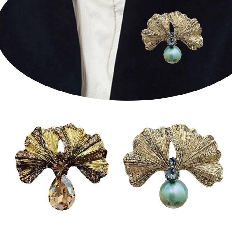 Elegant Gingko Leaf Brooch Pin Unique Lapel Pin Stylish Clothing Jewelry Plant Brooch Pin Suitable for Daily Party Wear