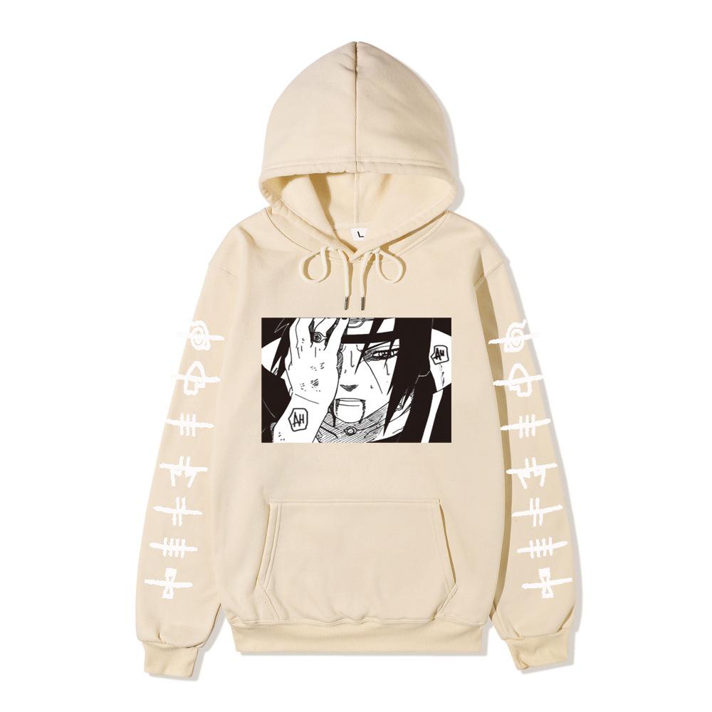Naruto Uzumaki Anime Graphic Winter Thick Fleece Lined Warm Long Sleeve Hooded Sweatshirt Casual Loose Daily Outdoor Pullover Tops