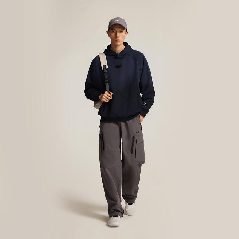Li Ning Wade Serie Einfach Vielseitig Farbverlauf Locker Kapuzenpullover Herren Kapuzenpullover AWDV255-1