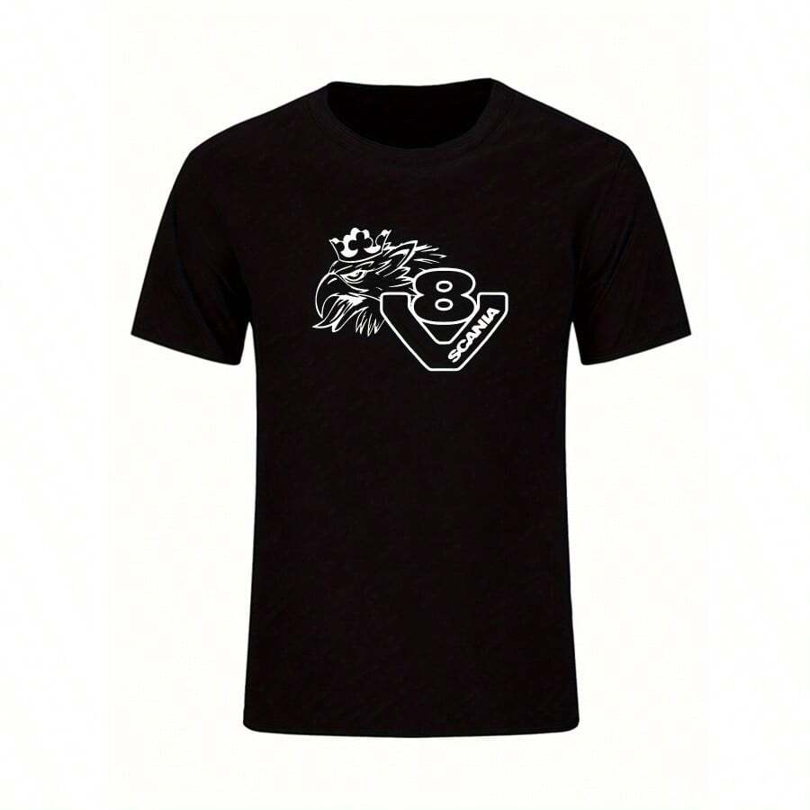 

Unisex s Personalized Pattern T-Shirt With Short-Sleeved Collar And Humorous SCANIA Print Casual And Versatile XL