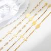 Holy Stainless Steel Cross Benedict Virgin Bracelet,Women's Gold Plated Beaded Chain Bracelets,Trendy Jewelry Gifts