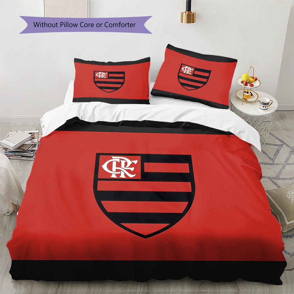 CR Flamengo Pattern Bedding Quilt Set Home Decoration Gift (1 * duvet cover + 2 * pillowcase without core)