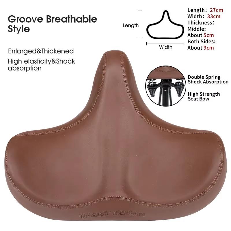 WEST BIKING Ergonomic Bicycle Saddle Long Distance Cycling Widen Thicken Cushion MTB Touring Bike Saddle Comfortable E-Bike Seat