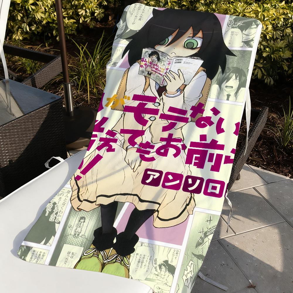 Watamote Tomoko Kuroki Towel Soft Pool Gift For Travel Gym Shower Camping Quick Dry Sports Large Beach Towels