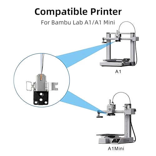 A1 Mini A1 quick change head Type 300 ℃ ceramic heating assembly kit including insulating base clip thermistor 3D printer accessories Silver