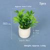 5pcs 4 Styles Simulation Vase Mini Finished Flower  Outdoor Doll House Model Accessories