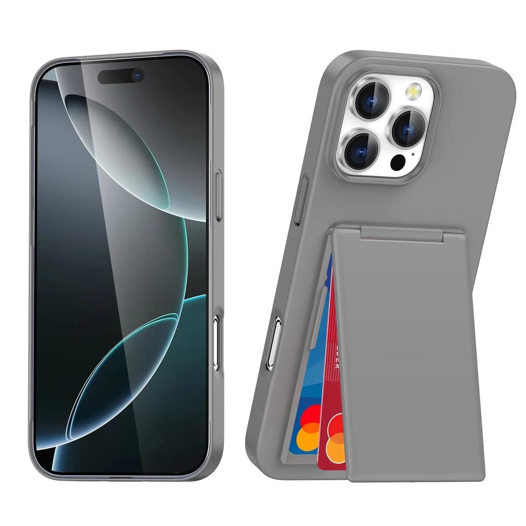 Walle Phone Case for For IPhone 16 Plus 15 14 13 12 Pro Max Shockproof Protective Anti-fall Cover t with Card Holder Kickstand
