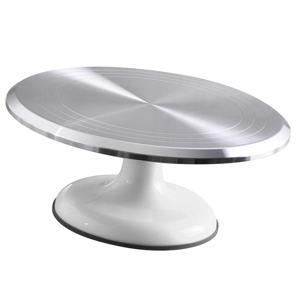 10 Inch Revolving Cake Decorating Stand Professional Aluminum Alloy Cake Turntable for Home Cake Decorating Supplies