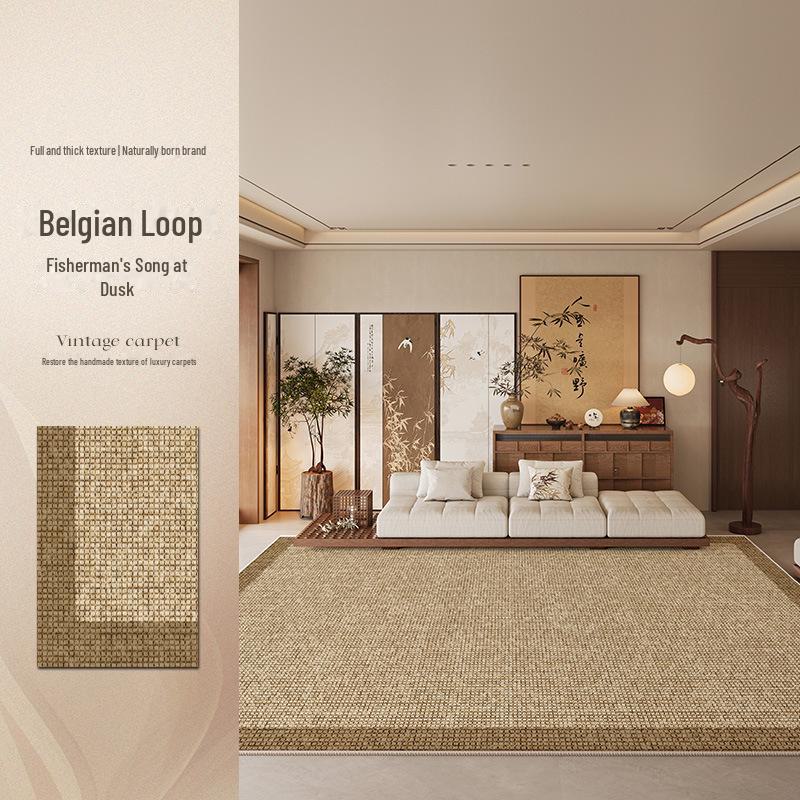 2025 Modern Chinese-style Living Room Carpet - Dirt-Resistant, Easy Care, Waterproof, Anti-Fouling, Thickened for Coffee Table/Sofa