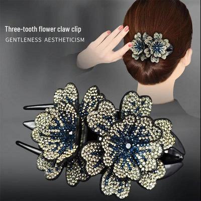 Korean Elegant Three-Tooth Large Claw Duckbill Hair Clip for Stylish Updo