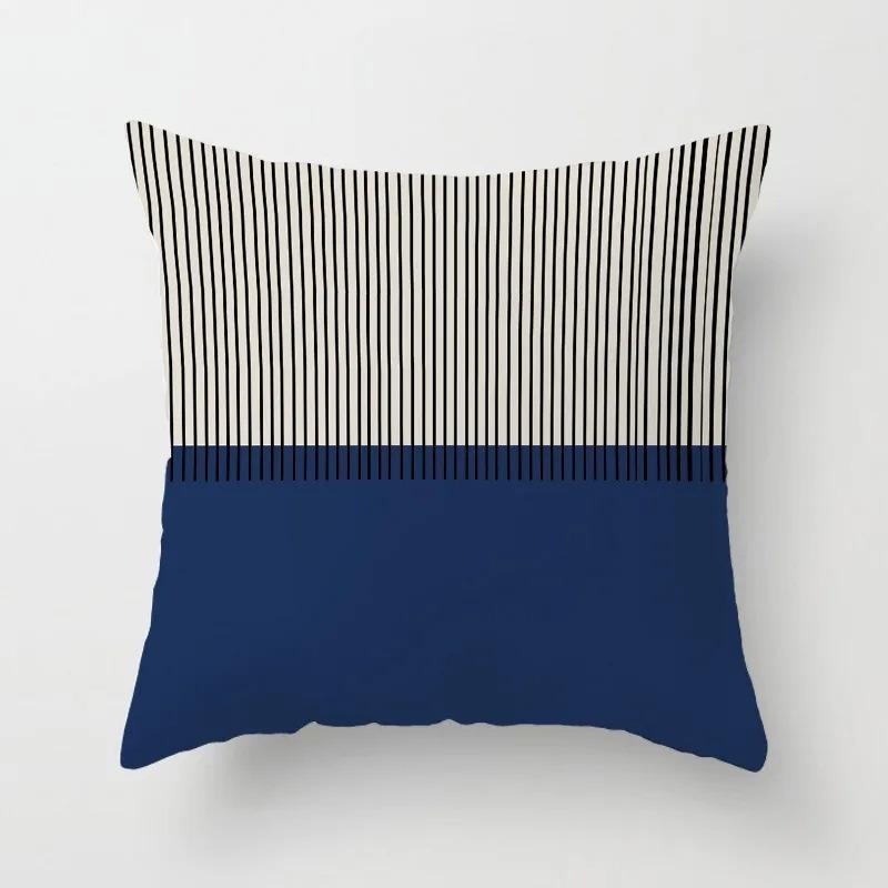 

Легкая роскошь геометрический офис гостиная диван дома наволочка полосатый узор наволочка украшение для общежития 40x40cm