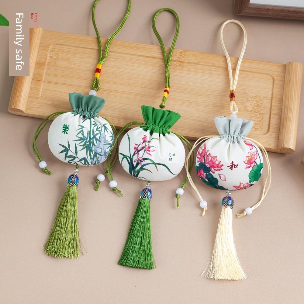 Dragon Boat Festival Fragrance Sachet Empty Bag Handmade DIY Hanging Ornament Mosquito Repellent Bag Mugwort Vintage Style Embroidered Empty Pouch