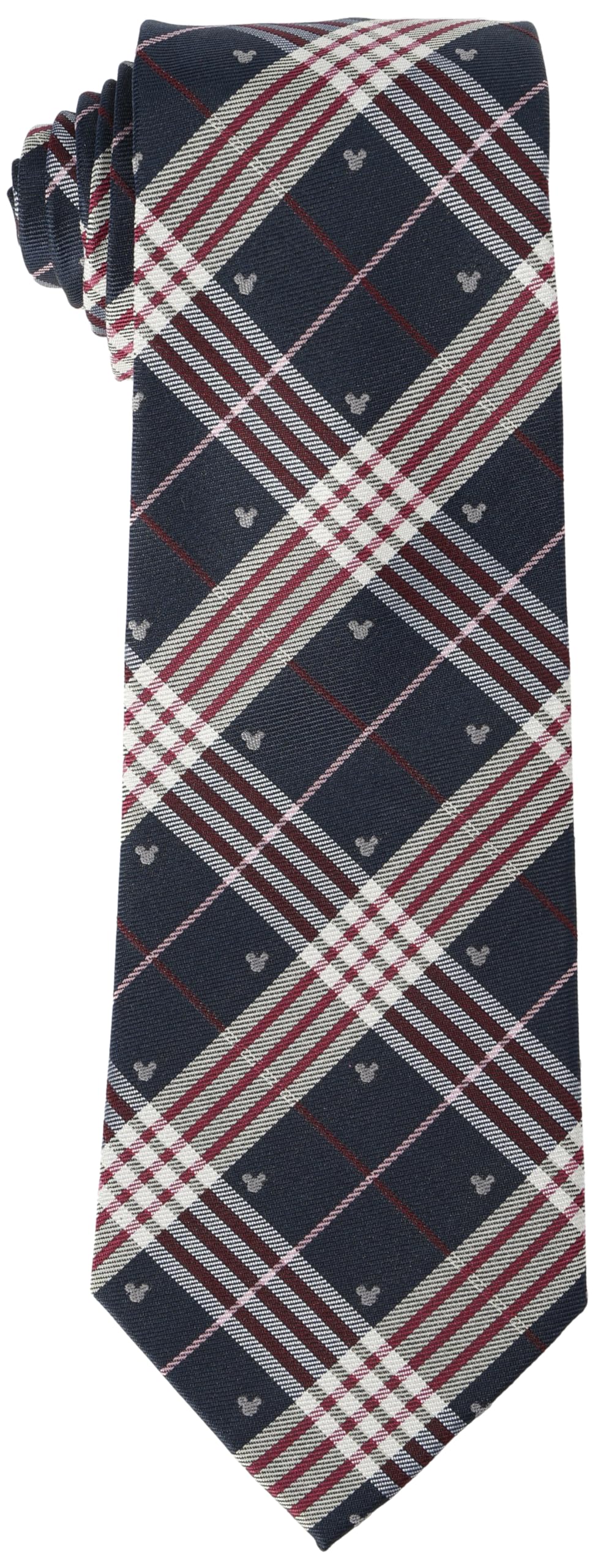 [Disney] Mickey Mouse Necktie, Checkered Pattern, DN917283A, Navy