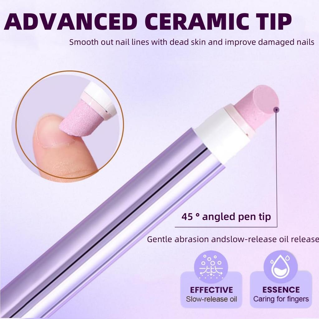 Nail Care Pen Cuticle Remover Hangnail Repair Tool Damaged Nail Treatment File Nourishing Oil for Nail Edge Moisturizing