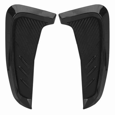 2 Stuks Zijspatbord Ventilatieopening Sierlijst Links Rechts 20cm Glanzend Zwart Rubber Universele Pasvorm voor Accord Civic