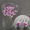 high quality100pcs/ 5Bottle/ Pack Wedding Bride Elegant and Sweet Hairpin Decoration Hair Accessories, Rose U-shaped Rhinestone Hair Fork Set,