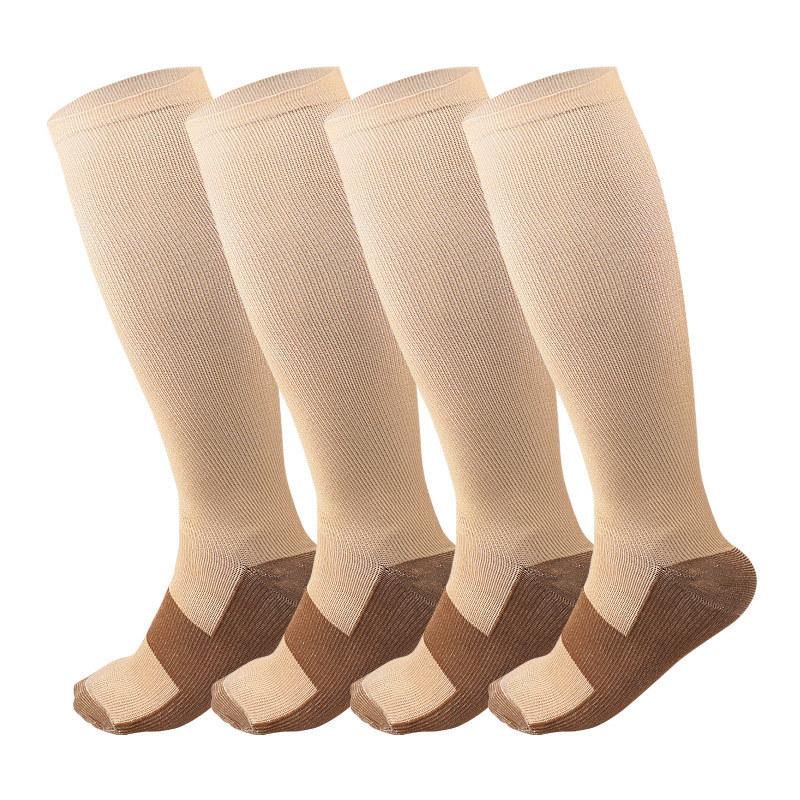 Adult Medium Tube Pressure Socks Outdoor Sports and Leisure Compression Socks Nylon Elastic Breathable Printing Medium Tube Socks