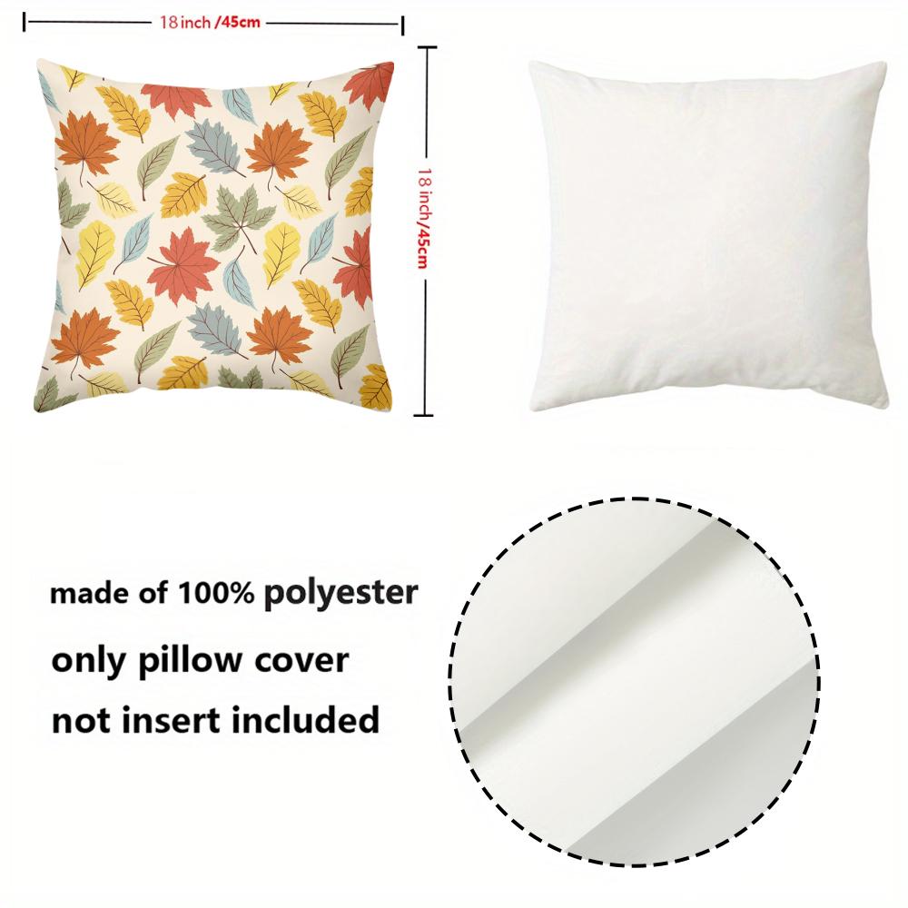 1 Pieces Autumn Leaf Patterned Decorative Throw Pillow Covers Polyester pillowcase sofa decorative cushion cov Headboard Pillow