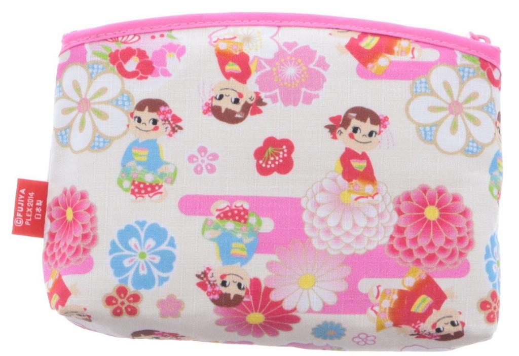 Maeda Senko X Kyoto Bottom Seam Pouch Cream Peko-chan