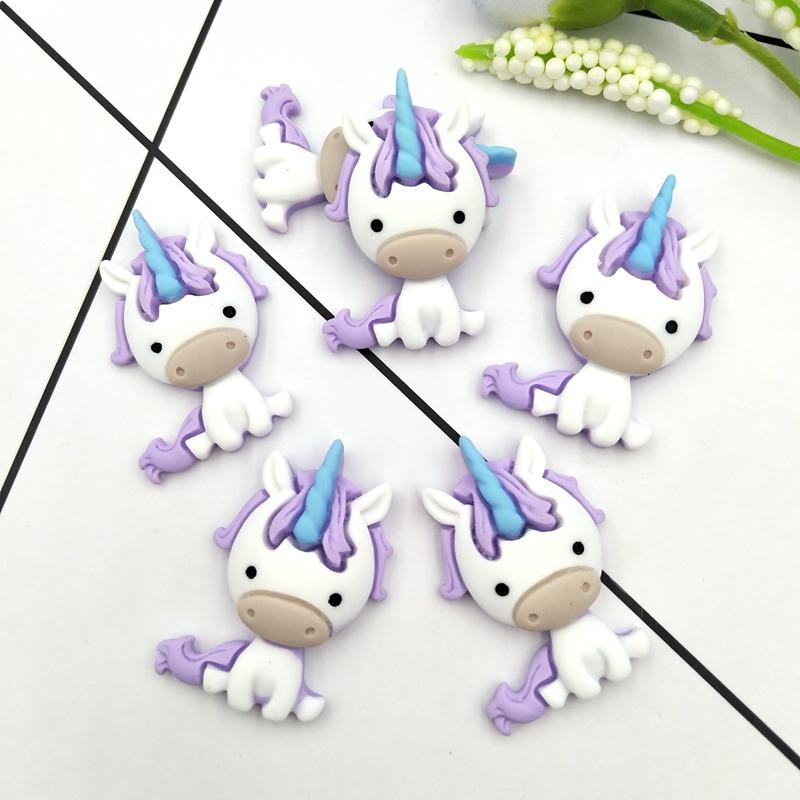 10pcs  Cartoon  Unicorn Flatback  Accessories Resin   DIY Scrapbooking