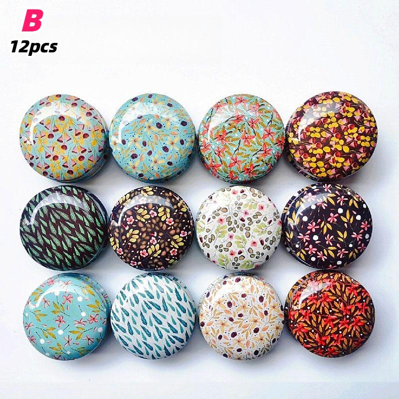12pcs Mini Round Metal Tin Boxes with Elegant Floral Portable Storage Container for Earrings Jewelry Storage Bins Home Organizer