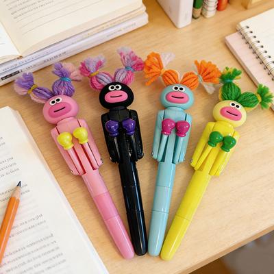 Funny Boxing Pens Fried Hair Boxing Robot Ballpoint Pens with Punching Arm for Office School Home Supplies Novelty Gifts for Christmas Birthday