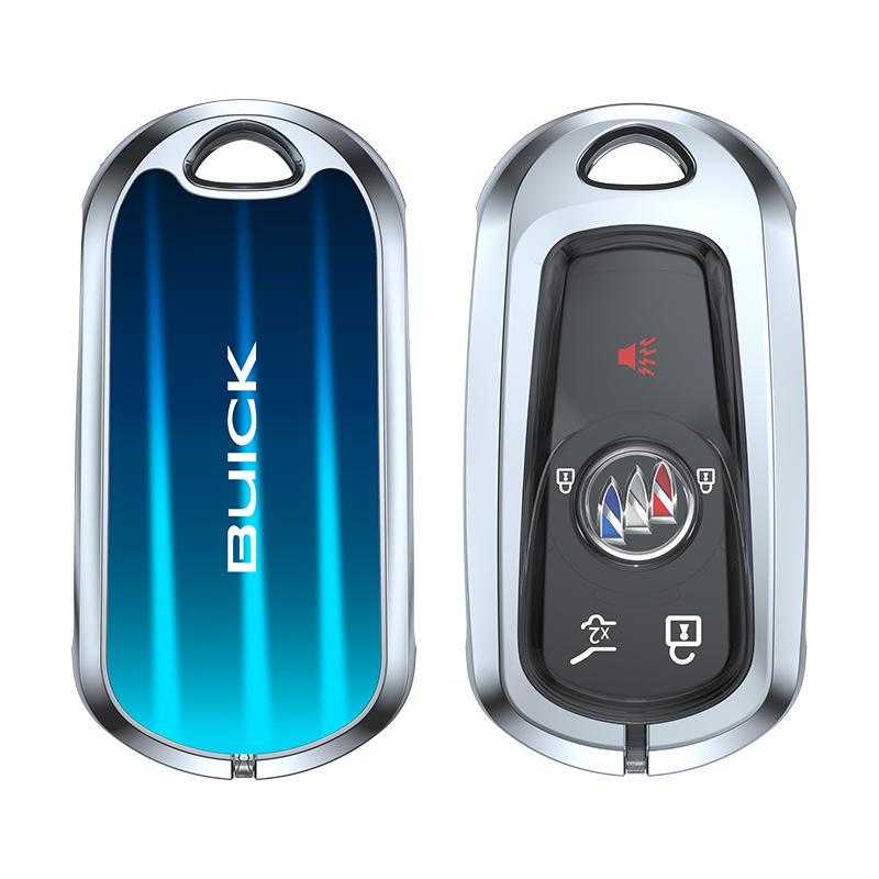 Buick LaCrosse Excelle Zinc Alloy Key Chain Cover - Protective Silver Moonlight Replacement Case.