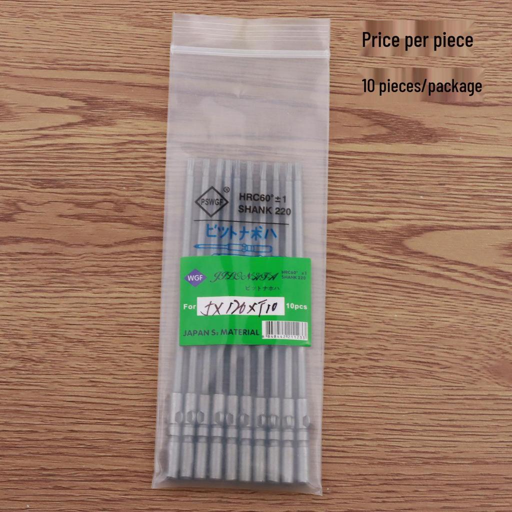 Jilongfa T10 Plum Blossom Electric Screwdriver Bit 5*120*4.0*90